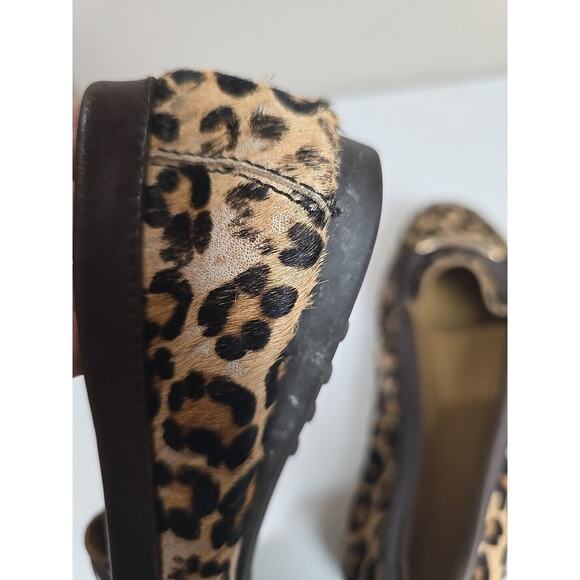 Coach Fredrica Brown Leopard Print Slip On Driving Loafer Flats Womens Size 6.5B - Picture 6 of 12